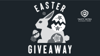 Floral Easter Bunny Giveaway Facebook Event Cover Image Preview