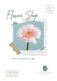 Flower Shop Scrapbook Poster Design