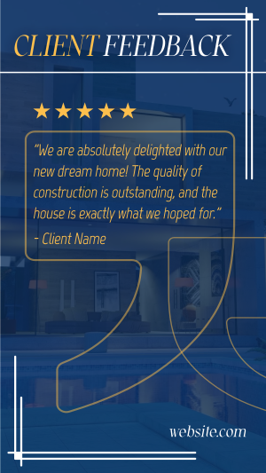 Client Testimonial Construction Instagram story Image Preview