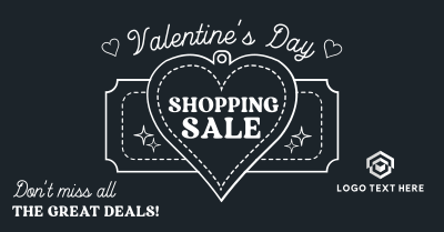 Minimalist Valentine's Day Sale Facebook ad Image Preview