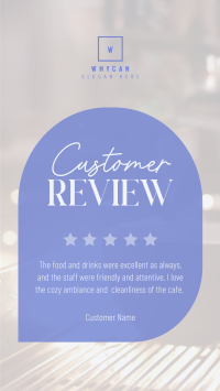 Simple Cafe Testimonial Facebook Story Design