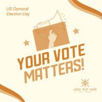 Your Vote Matters Linkedin Post Design