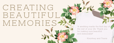 Creating Beautiful Memories Facebook cover Image Preview