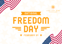 USA Freedom Day Postcard Design