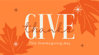 Minimalist Thanksgiving Facebook Event Cover Design