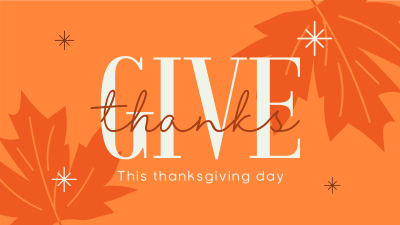 Minimalist Thanksgiving Facebook event cover Image Preview
