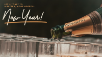 New Year Bubbly Toast Facebook Event Cover Image Preview