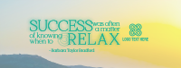 Relax Motivation Quote Facebook cover Image Preview