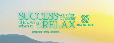 Relax Motivation Quote Facebook cover Image Preview