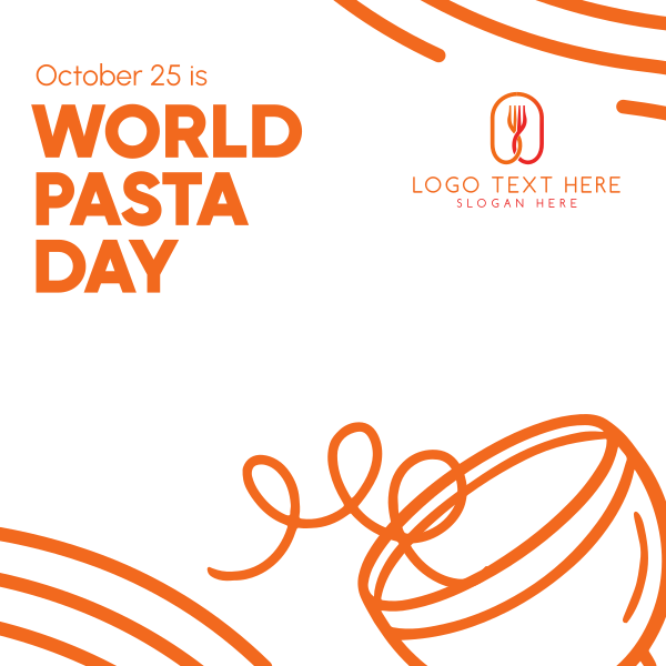 Quirky World Pasta Day Instagram Post Design Image Preview