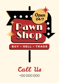 Pawn Shop Sign Poster Design