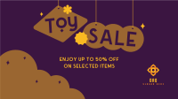 Cute Toys Sale Promo Facebook Event Cover Design