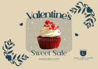 Valentines Cupcake Sale Postcard Image Preview