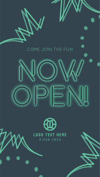 Now Open Neon Lights Instagram story Image Preview