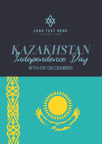 Ornamental Kazakhstan Day Poster Design