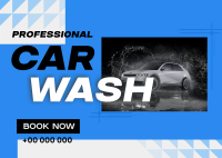 Professional Car Wash Services Postcard Design