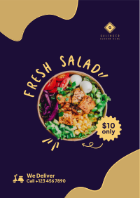 Fresh Salad Delivery Flyer Image Preview