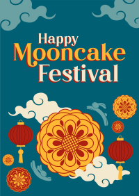 Happy Mooncake Festival Poster Design