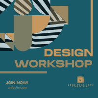 Modern Abstract Design Workshop Linkedin Post Image Preview