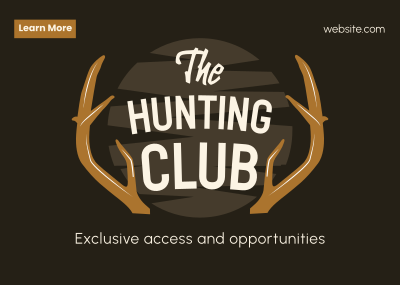 The Hunting Club Postcard Image Preview