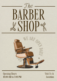 Editorial Barber Shop Poster Design
