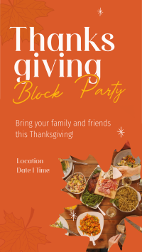 Thanksgiving Block Party TikTok Video Design
