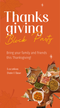 Thanksgiving Block Party TikTok Video Image Preview