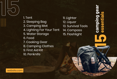 Camp Essentials Pinterest board cover Image Preview