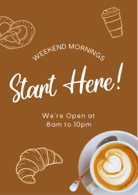 Minimalist Coffee Hours Flyer Design