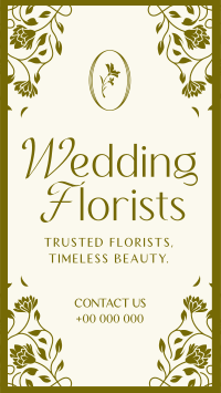 Elegant Wedding Florist TikTok Video Image Preview