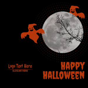 Happy Halloween Ghost Night Instagram post