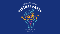 Day Of The Dead Party Facebook Event Cover Design