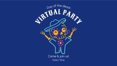 Day Of The Dead Party Facebook event cover Image Preview