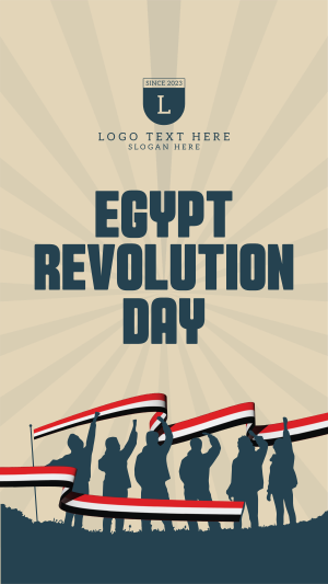 Celebrate Egypt Revolution Day Facebook story Image Preview