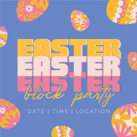 Easter Party Eggs Instagram Post Design