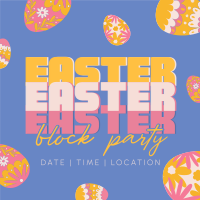 Easter Party Eggs Instagram Post Image Preview