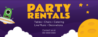 Party Rentals For Kids Facebook Cover Design