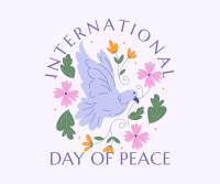 Floral Peace Dove Facebook post Image Preview