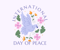 Floral Peace Dove Facebook Post Image Preview