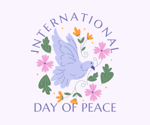 Floral Peace Dove Facebook post