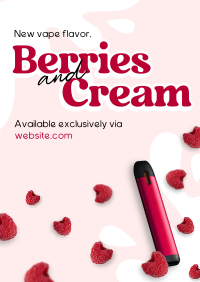 Berries and Cream Poster Design