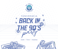 Retro Music Playlist Facebook Post Design