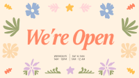 Generic Floral We're Open Animation Preview