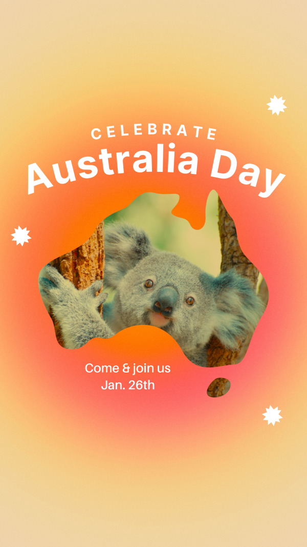Australian Koala Instagram Story Design Image Preview