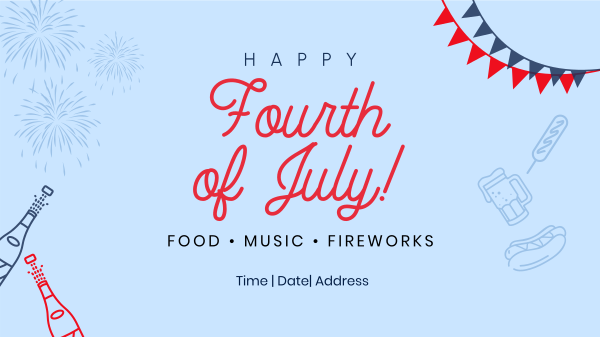 4th of July Celebration Facebook Event Cover Design Image Preview