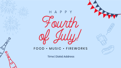 4th of July Celebration Facebook event cover Image Preview