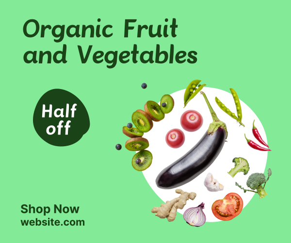 Organic Vegetables Market Facebook Post Design Image Preview