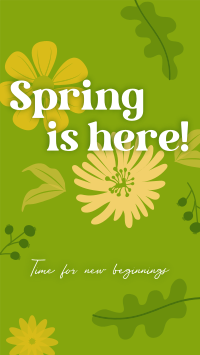 Spring New Beginnings Facebook Story Design