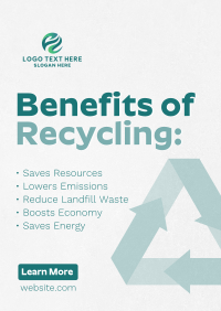 Recycling Benefits Poster Image Preview