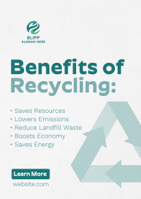 Recycling Benefits Poster Design